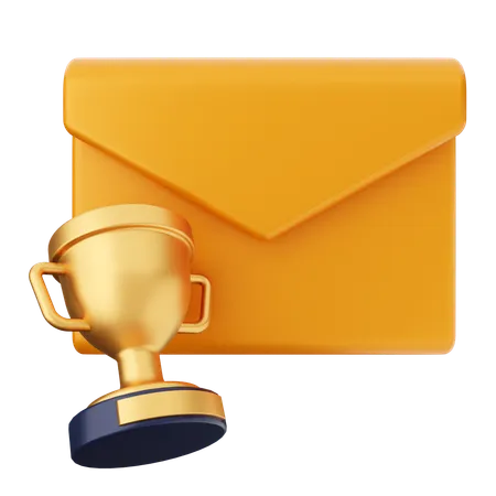 Mensaje de correo de trofeo  3D Icon