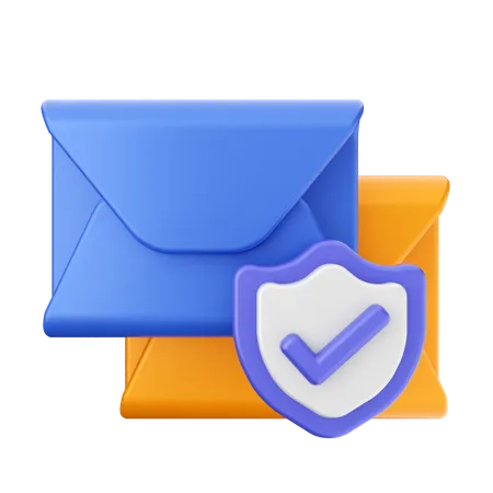 Mensaje de correo de escudo  3D Icon