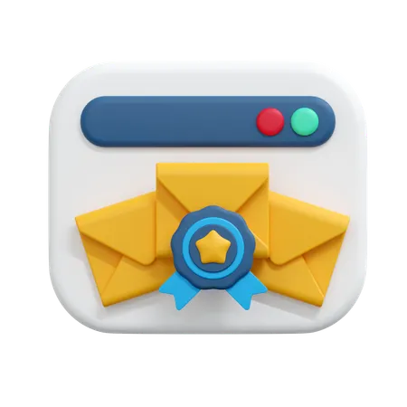 Mensaje de correo favorito  3D Icon