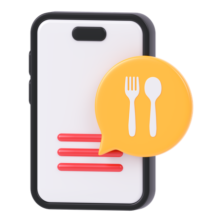 Mensaje de entrega de comida  3D Icon