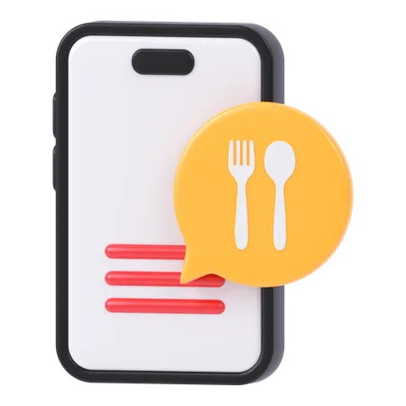 Mensaje de entrega de comida  3D Icon