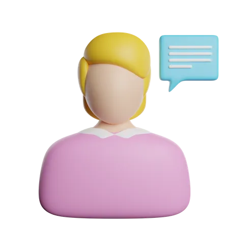 Mensaje de perfil  3D Icon