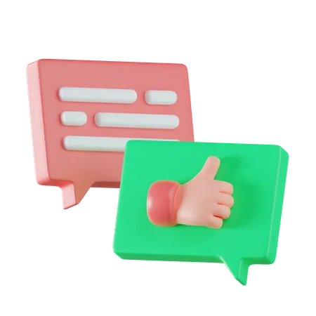 Mensaje de retroalimentación  3D Icon