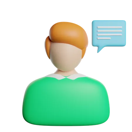 Chat De Conversacion De Voz 3D Icon