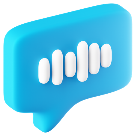 Mensaje de voz  3D Icon