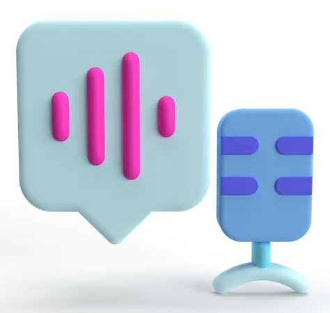 Mensaje de voz  3D Icon