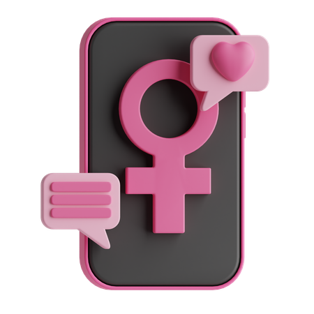 Mensaje del día de la mujer  3D Icon
