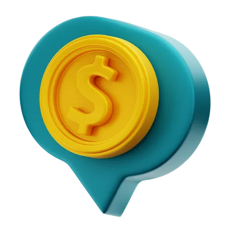 Mensaje de dolar  3D Icon