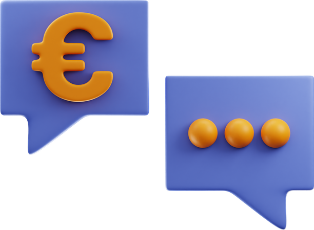 Mensaje del euro  3D Illustration