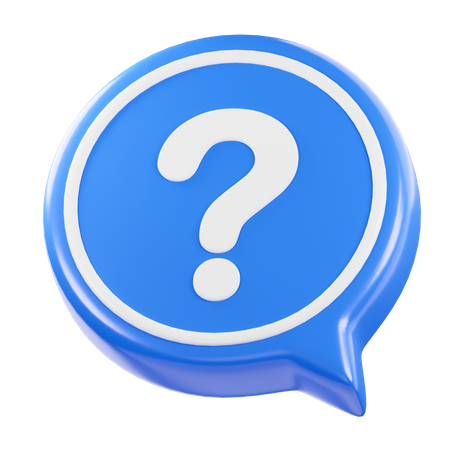 Mensaje de preguntas frecuentes  3D Icon