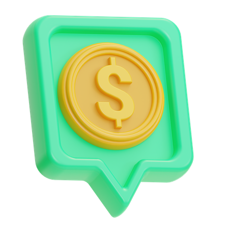 Mensaje financiero  3D Icon