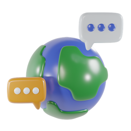 Mensaje global  3D Icon