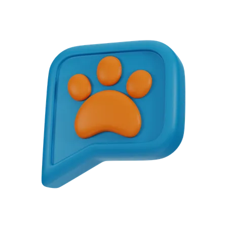 Mensaje de mascota  3D Icon