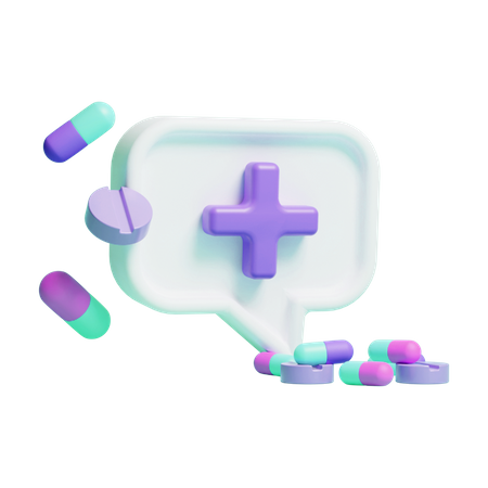 Mensaje medico  3D Icon
