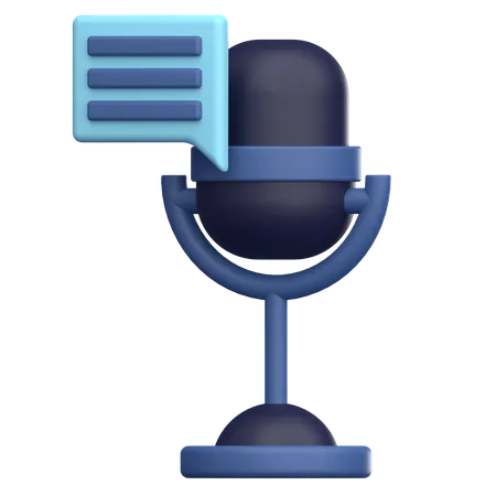 Mensaje de podcast  3D Icon