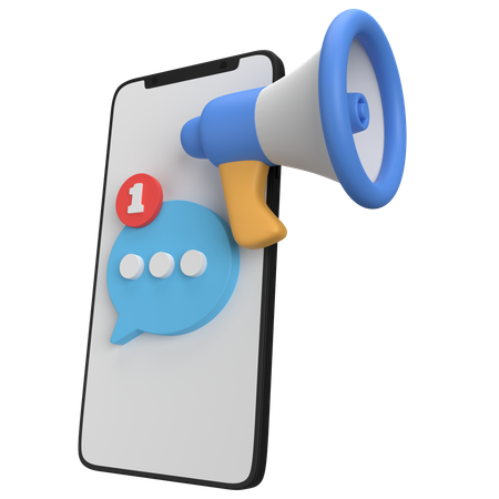 Mensaje publicitario  3D Icon