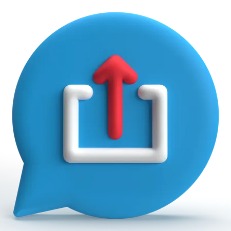 Subir mensaje  3D Icon