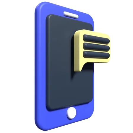 Mensaje de telefono  3D Icon