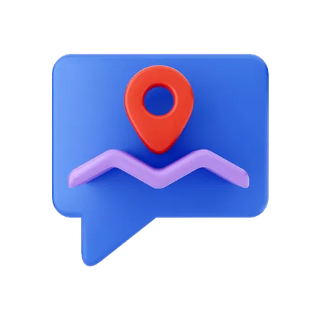 Mensaje de ubicación  3D Illustration