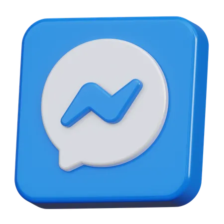 Logotipo 3 D De Messenger Icono 3 D 3D Icon