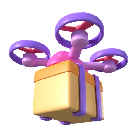 Mensajero con drones  3D Icon
