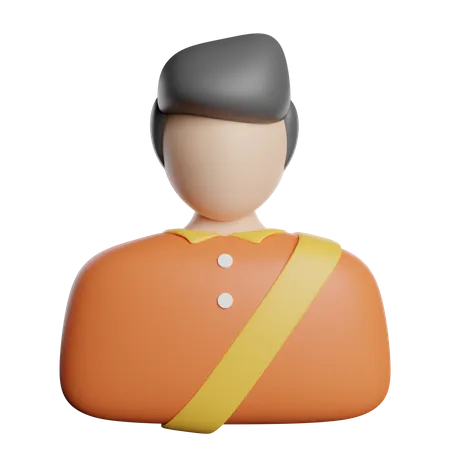 Hombre mensajero  3D Icon