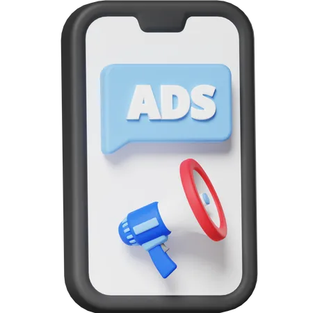 Mensaje de anuncios  3D Icon