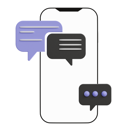 Mensaje de texto  3D Icon