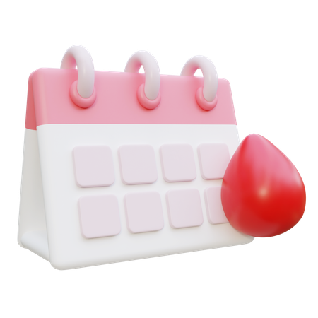 월경 주기 추적 캘린더  3D Icon