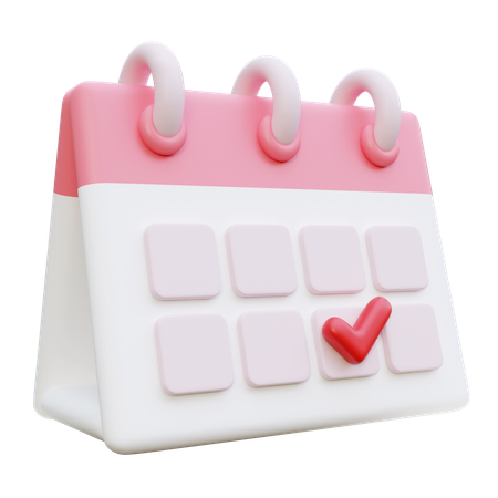 생리 알림  3D Icon