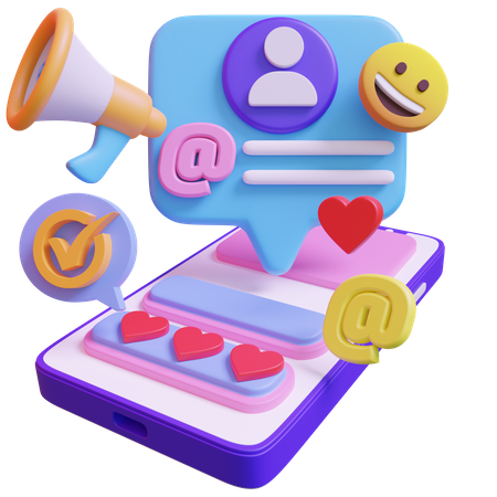 Mention  3D Icon