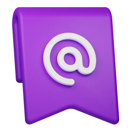 Mention Bookmark  3D Icon