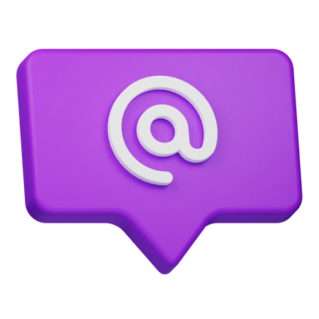 Mention Chat  3D Icon