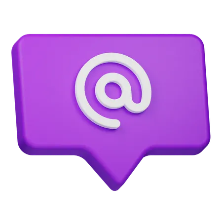 Mention Chat  3D Icon