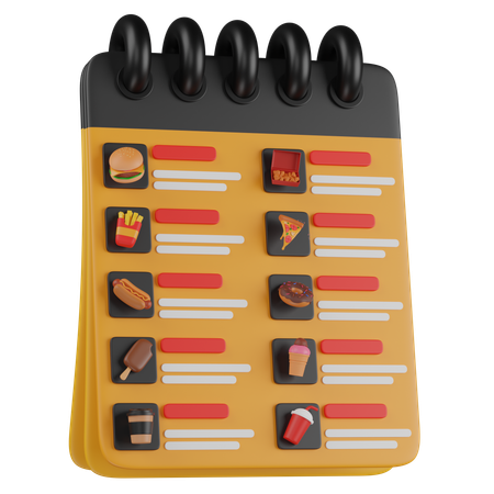 Menu  3D Icon