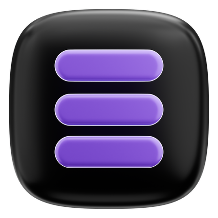 Menu  3D Icon