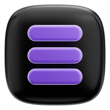 Menu  3D Icon