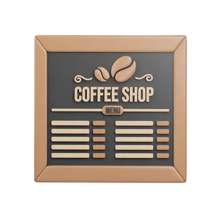 Menu Board  3D Icon