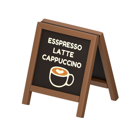 Menu Board  3D Icon