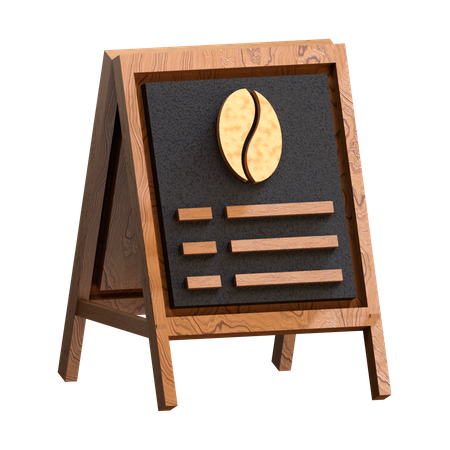 Menu Board  3D Icon