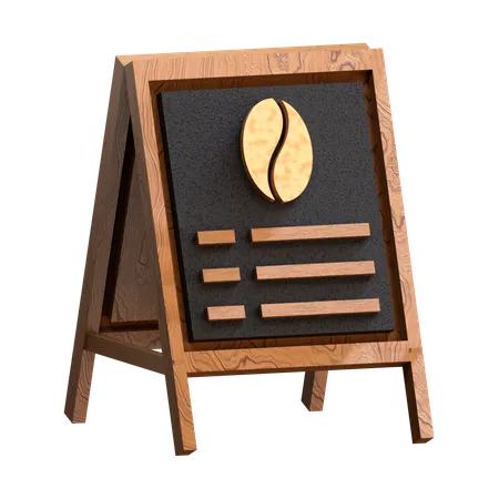 Menu Board  3D Icon