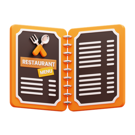 Livre de menus  3D Icon