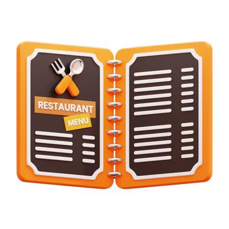 Livre de menus  3D Icon