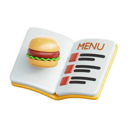 Menu Book  3D Icon