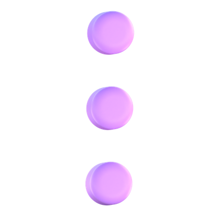 Menu Button  3D Icon