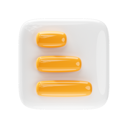 Menu button  3D Icon