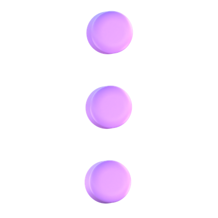Menu Button  3D Icon