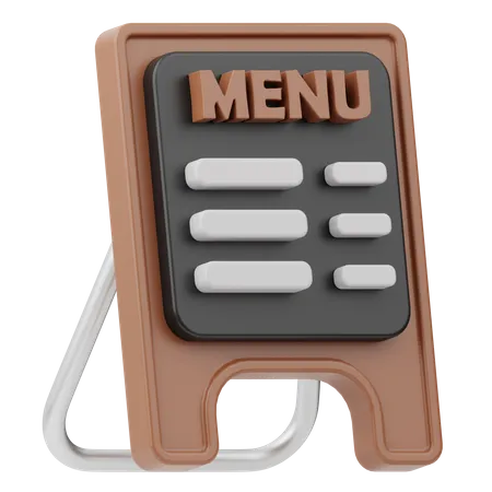 Cardápio de café  3D Icon