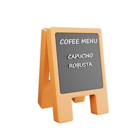 Menu da cafeteria  3D Icon