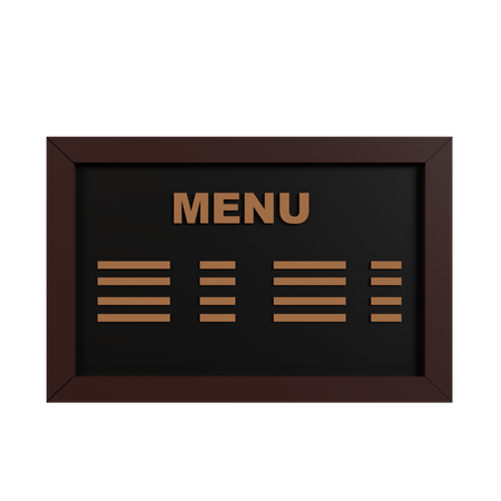 Menú de café  3D Icon